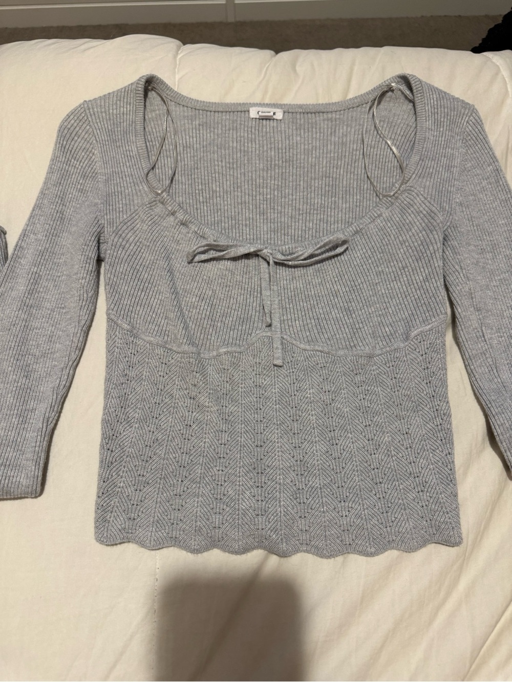 GARAGE KNIT FRONT-TIE SHIRT